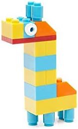 Box of sixty vibrant colored building blocks