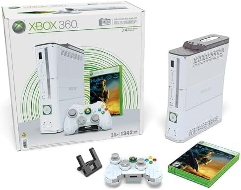 Brick-built Xbox 360 console and controller replica
